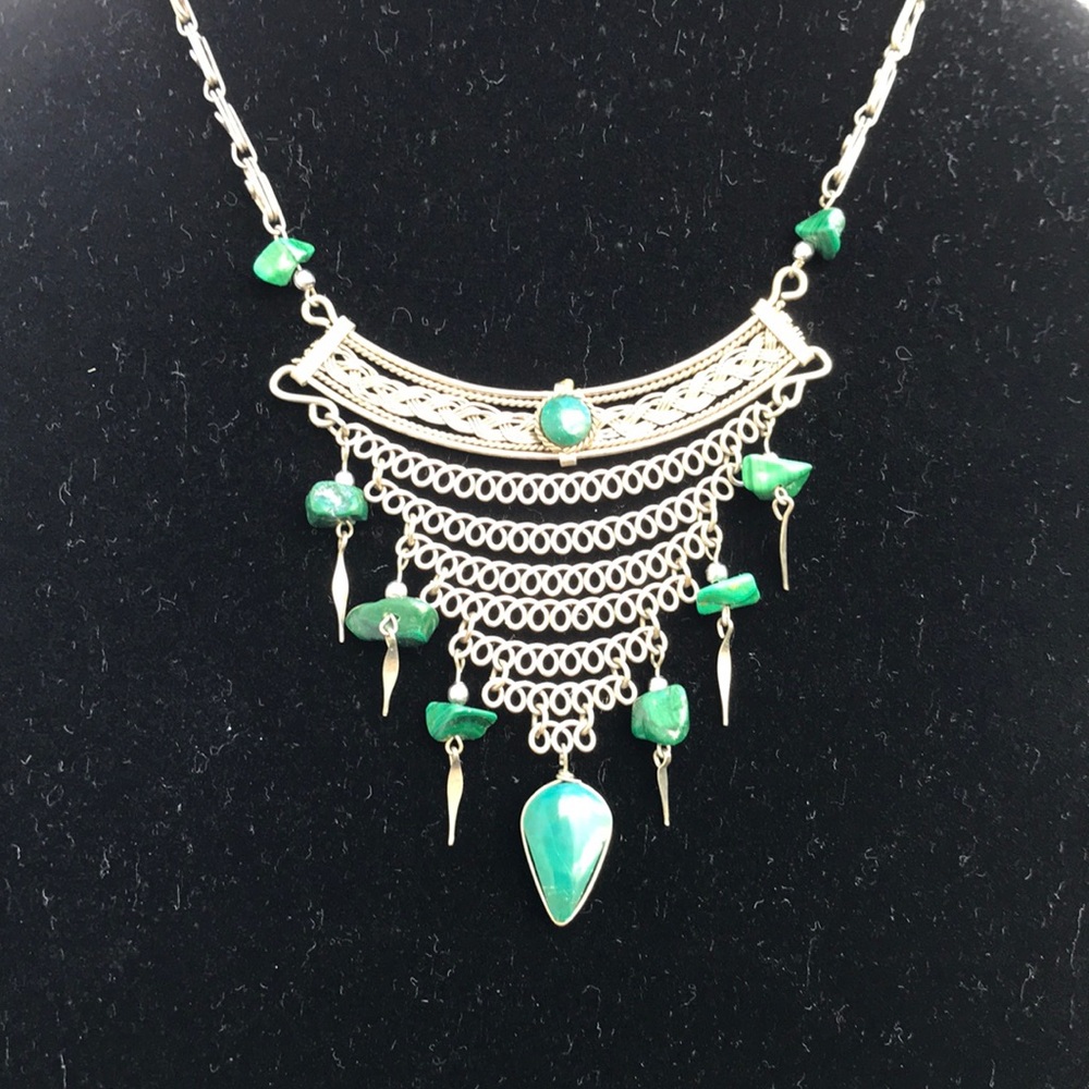 Peruvian silver alpaca necklace